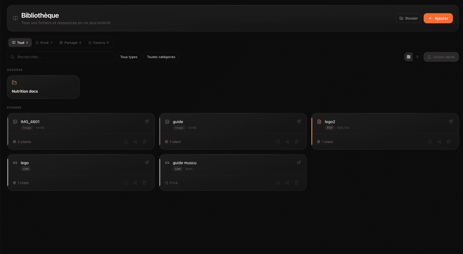 Bibliothèque Zevo — PDF, vidéos et ressources partagées
